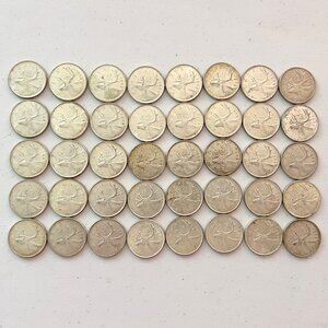 1968 Canada Silver 25 Cent Roll of 40 Quarters!